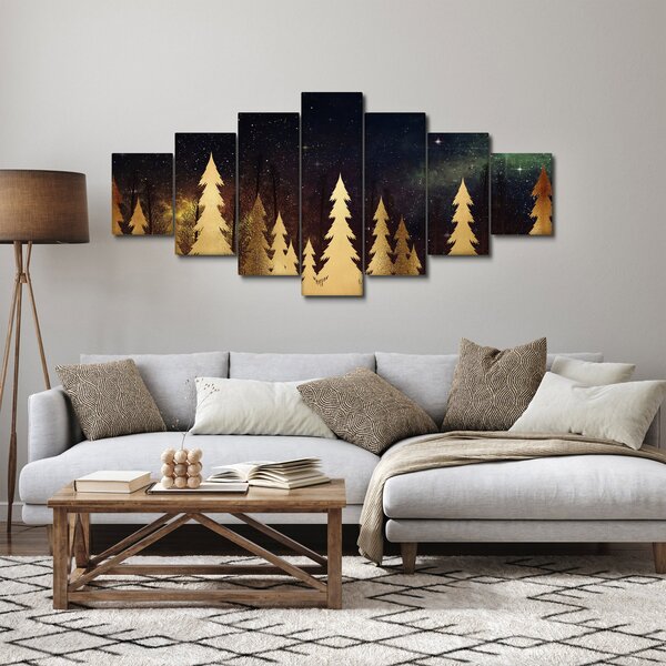 Obraz - Zlatá noc (210x100 cm)