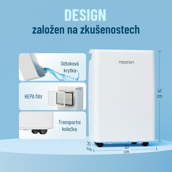 Noaton DF 4115 HEPA WiFi, odvlhčovač vzduchu s čističkou (Zánovní)