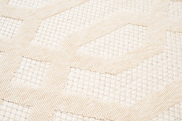 Makro Abra Kusový koberec Sisalový CANSAS T936E Geometrický krémový Rozměr: 60x100 cm