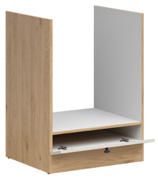 JUNONA RAMKA skříňka pro vestavnou troubu 60 cm, dub bernstein/kašmír