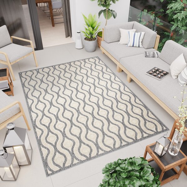 Makro Abra Kusový koberec Sisalový CANSAS FG81A Geometrický moderní krémový Rozměr: 140x200 cm