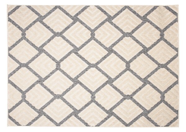 Makro Abra Kusový koberec Sisalový CANSAS T932C Geometrický krémový Rozměr: 60x100 cm