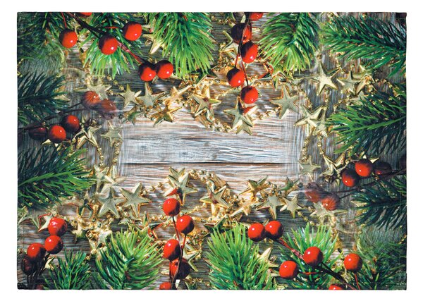 Tegatex Polyesterový ubrus - vánoční ozdoby 35*50 cm