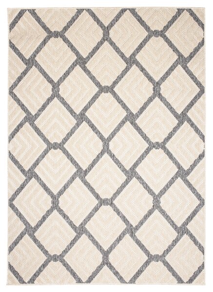 Makro Abra Kusový koberec Sisalový CANSAS T932C Geometrický krémový Rozměr: 60x100 cm