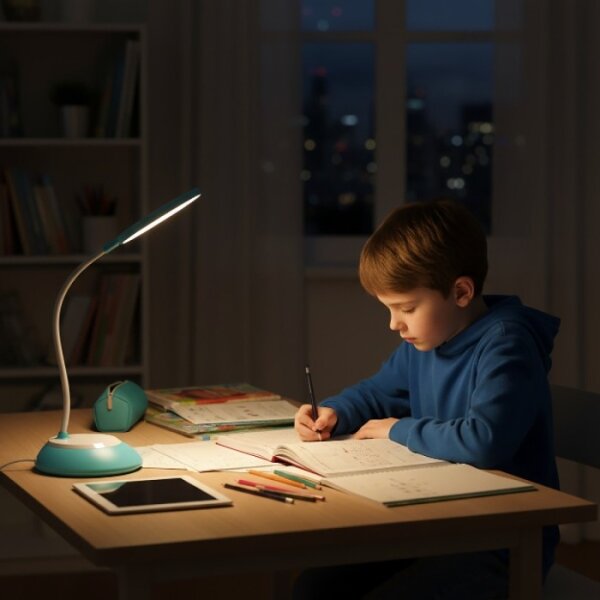 LED Stmívatelná nabíjecí stolní lampa VISUA LED/5W/5V 3000-5000K 1200 mAh modrá