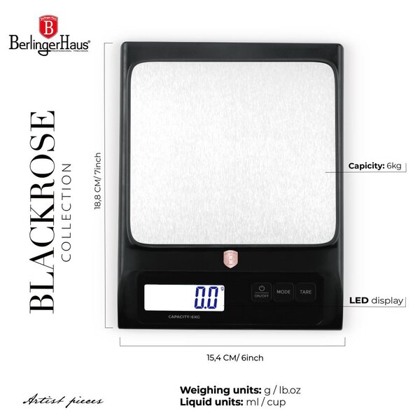 Kuchyňská váha digitální 6 kg Black Rose Collection