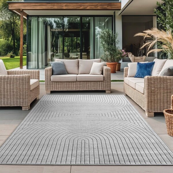 Šedý vnitřní a venkovní koberec 80x150 cm Nova 1201 – Ayyildiz Carpets