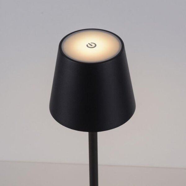 LD 19252-18 LED bateriové svítidlo černé, stojací a stolní lampa, dotykový stmívač, IP54 pro venkovní použití 3000K - JUST LIGHT