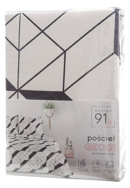POVLEČENÍ Z MIKROVLÁKNA GEO01 160X200 CM, 2 KS 70X80 CM VZOROVÁNO