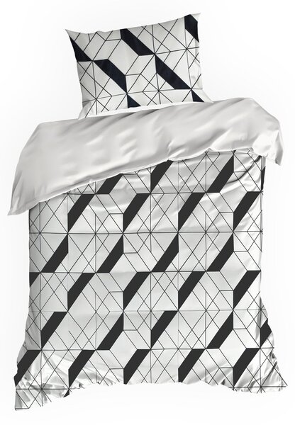POVLEČENÍ Z MIKROVLÁKNA GEO01 160X200 CM, 2 KS 70X80 CM VZOROVÁNO