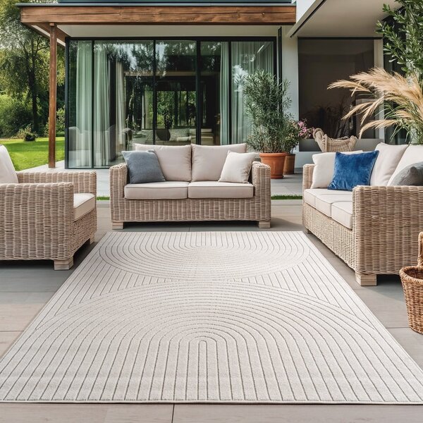 Krémový vnitřní a venkovní koberec 140x200 cm Nova 1201 – Ayyildiz Carpets