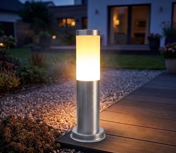 Brilagi - Venkovní lampa NOVA 1xE27/15W/230V 40 cm IP44 matný chrom
