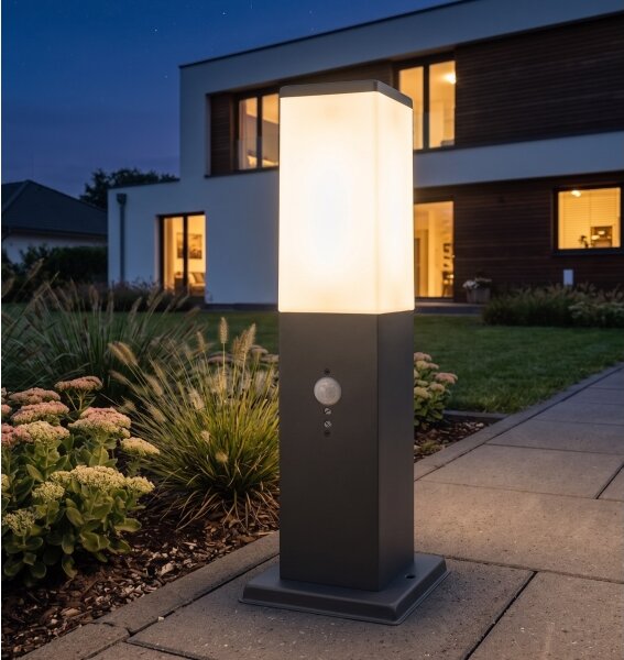 Brilagi - Venkovní lampa se senzorem NOVA 1xE27/15W/230V 40 cm IP44 antracit