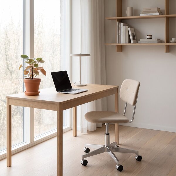 Audo Copenhagen designové židle Co Task Chair - konstrukce dub černě lakovaný, podnož černá bez čalounění