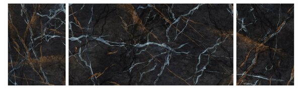 Obraz - Černý mramor (170x50 cm)