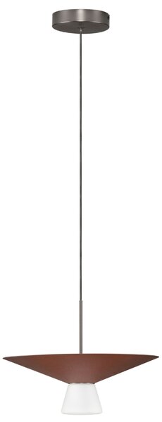 Nova Luce Hnědé závěsné LED světlo Baris 38 cm