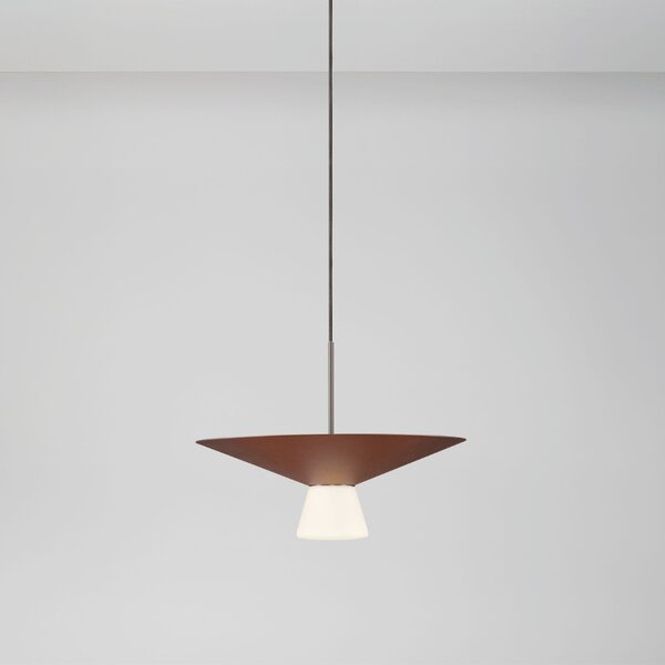 Nova Luce Hnědé závěsné LED světlo Baris 38 cm