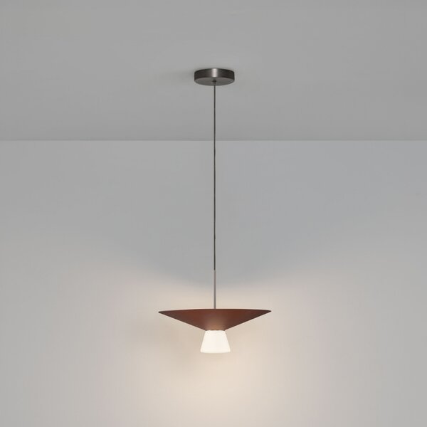 Nova Luce Hnědé závěsné LED světlo Baris 38 cm