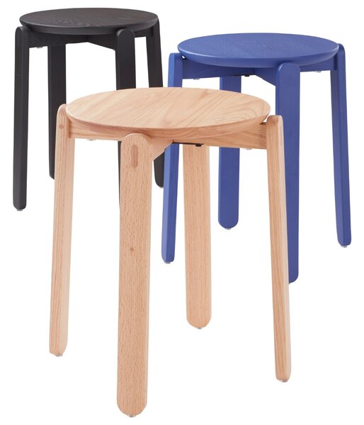 Jotex Černá dřevěná stolička MALDEN 45 cm