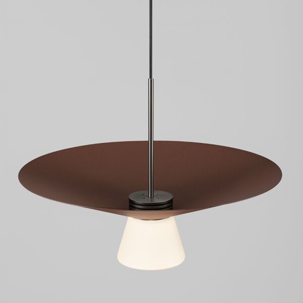 Nova Luce Hnědé závěsné LED světlo Baris 38 cm