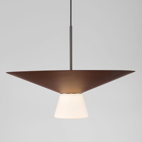 Nova Luce Hnědé závěsné LED světlo Baris 38 cm