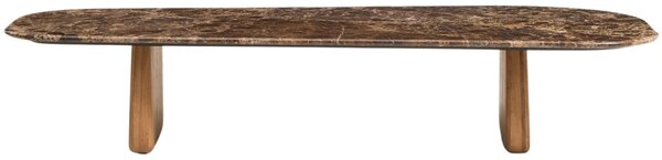 Kave Home Hnědý mramorový konferenční stolek Pirita 147 x 65 cm