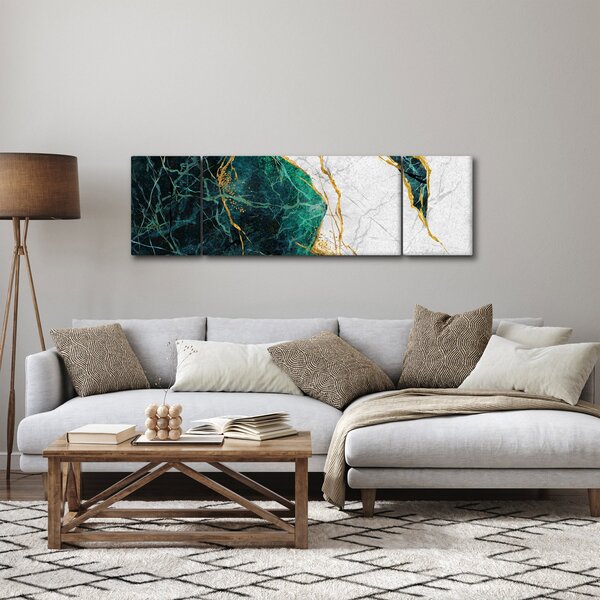 Obraz - Tyrkysový mramor (170x50 cm)