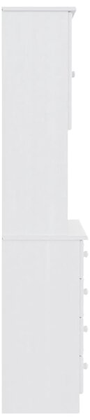 Kredenc ALTA bílý 77 x 35 x 165 cm masivní borové dřevo 3187780