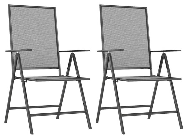 3dílný zahradní jídelní set antracitový ocel 3187977