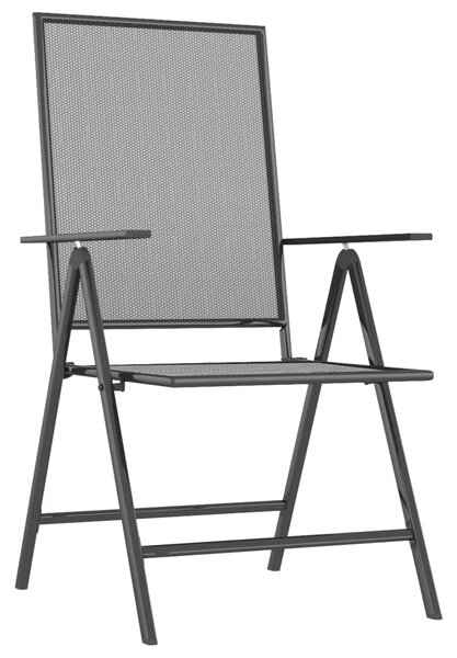 5dílný zahradní jídelní set antracitový ocel 3187978