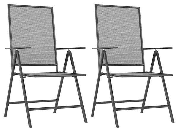 3dílný zahradní jídelní set antracitový ocel 3187980