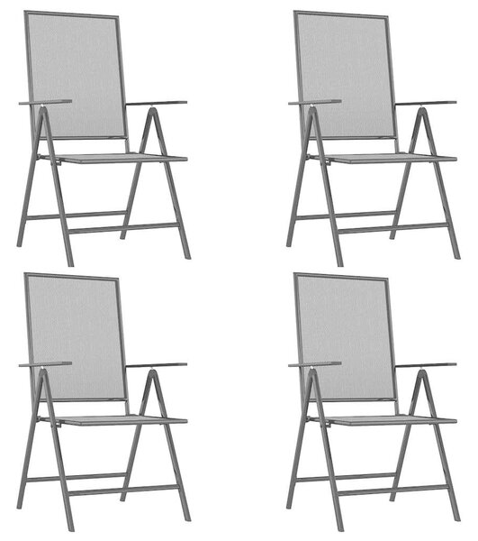 5dílný zahradní jídelní set antracitový ocel 3187982