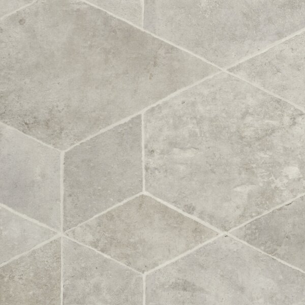 PVC LOFTEX 2174 Origin Light Grey - šedá dlažba šíře 2 m 2 m²