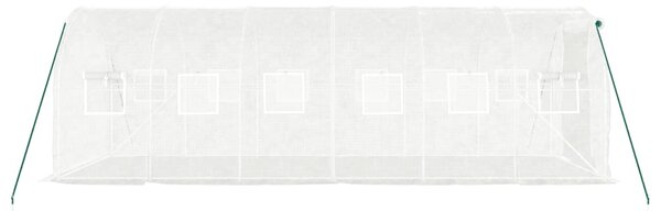 Skleník s ocelovým rámem bílý 12 m² 6 x 2 x 2 m 3188029