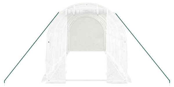 Skleník s ocelovým rámem bílý 12 m² 6 x 2 x 2 m 3188029