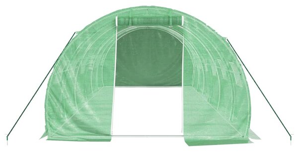 Skleník s ocelovým rámem zelený 18 m² 6 x 3 x 2 m 3188040
