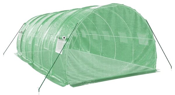 Skleník s ocelovým rámem zelený 18 m² 6 x 3 x 2 m 3188040