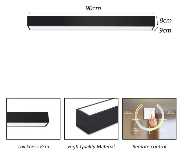 Immax NEO LITE 07255L LED přisazené stropní svítidlo LUNGO | 29W integrovaný LED zdroj | 2204lm
