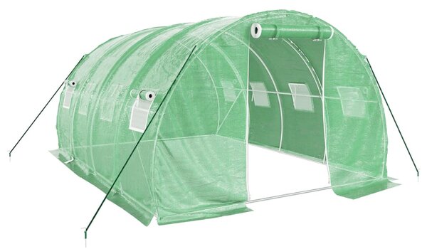 Skleník s ocelovým rámem zelený 12 m² 4 x 3 x 2 m 3188039
