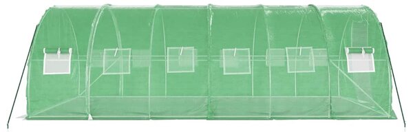Skleník s ocelovým rámem zelený 18 m² 6 x 3 x 2 m 3188040
