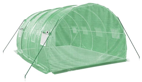 Skleník s ocelovým rámem zelený 12 m² 4 x 3 x 2 m 3188039