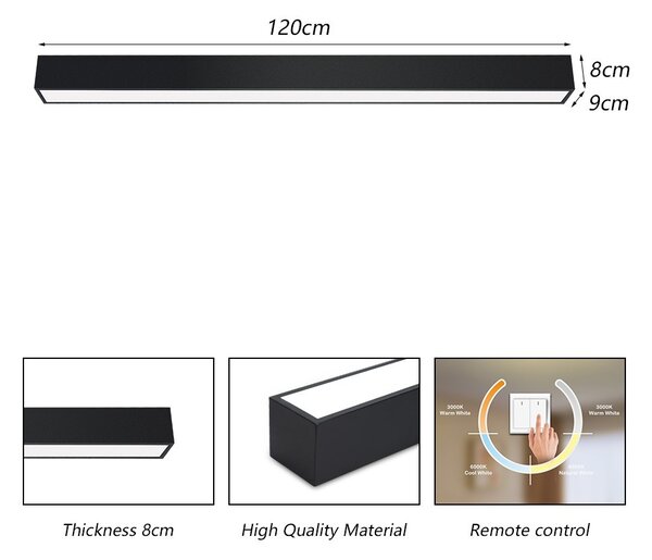 Immax NEO LITE 07256L LED přisazené stropní svítidlo LUNGO | 38W integrovaný LED zdroj | 2882lm
