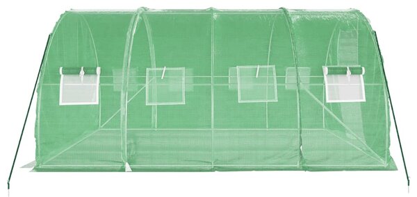 Skleník s ocelovým rámem zelený 12 m² 4 x 3 x 2 m 3188039