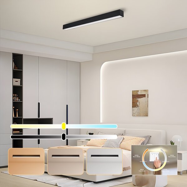 Immax NEO LITE 07256L LED přisazené stropní svítidlo LUNGO | 38W integrovaný LED zdroj | 2882lm