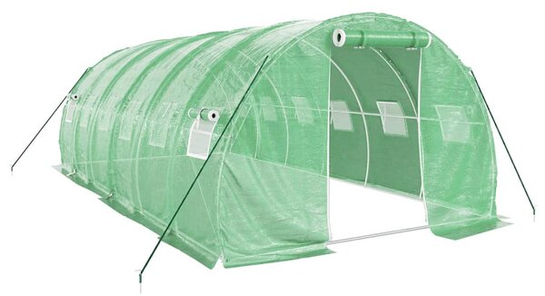 Skleník s ocelovým rámem zelený 18 m² 6 x 3 x 2 m 3188040