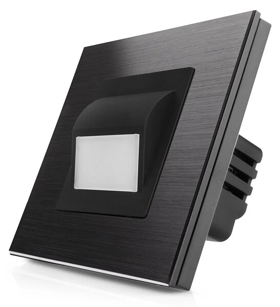 Kompletní podlahové LED světlo v hliníkovém rámečku ROON R-Socket-FL-ALU-BB