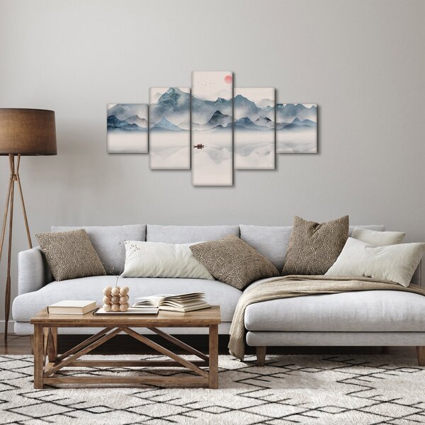 Obraz - Údolí modrých hor (125x70 cm)
