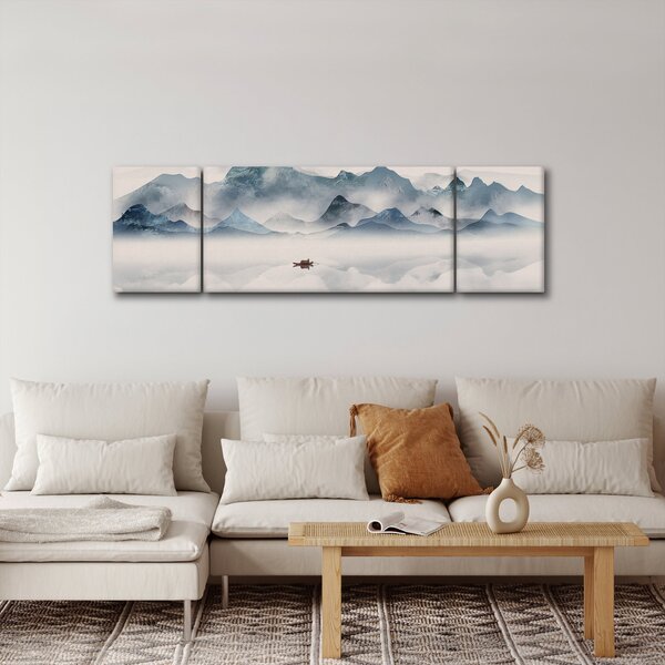 Obraz - Údolí modrých hor (170x50 cm)