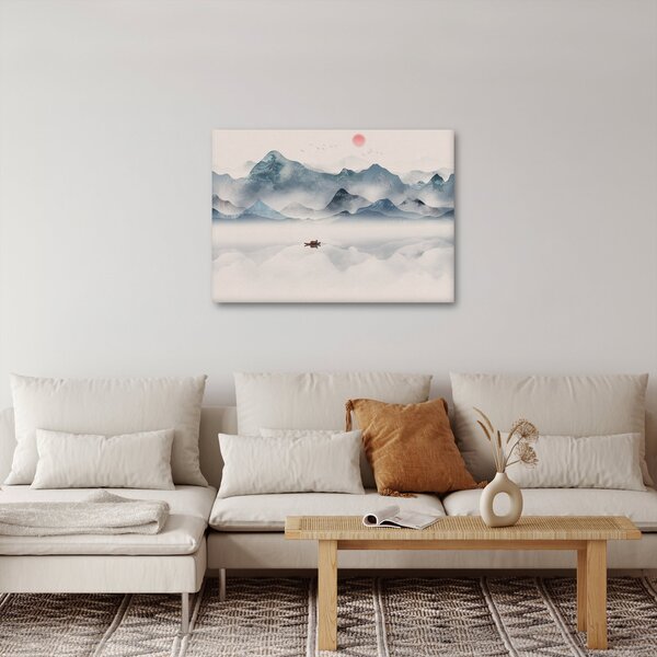 Obraz - Údolí modrých hor (70x50 cm)