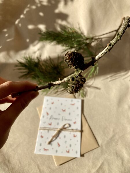 Spring Studio Blahopřání vánoční Lišky